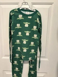 Hanna Andersson Star Wars Pajamas Size 12/150 Mandalorian Baby Yoda Grogu - Picture 1 of 4