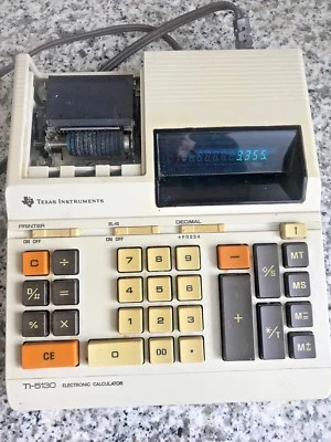 Texas Instruments TI-5130 Printing Calculator Adding Machine - Image 1 of 3