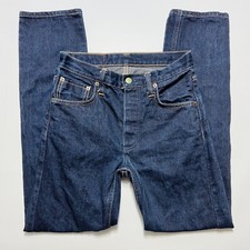 Left Field NYC Selvedge Raw Denim Jeans Men's Sz 30 X 30 Dark Blue USA Made