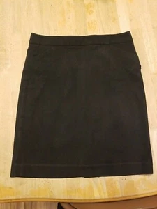 Theory Matte Black "Pencil Skirt" Sz.4 Pkts MSRP Cotton made in the USA! - Picture 1 of 11