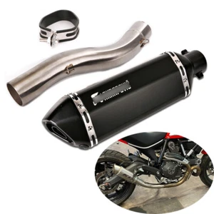 For Ducati Scrambler Monster 797 Exhaust Tips Motorcycle 51mm Muffler Pipe 370mm - Picture 1 of 11