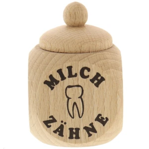 Holzdose Dose Zahndose Milchzahndose aus Buchenholz Milchzähne 4 x 4 x 6 cm - Bild 1 von 4