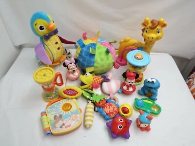 LOTE DE BRINQUEDOS INFANTIS PARA BEBÊS BRINQUEDOS MUSICAIS GRANDES NOMES - Imagem 1 de 3