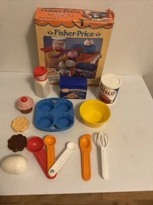 Vintage 1987 Fisher-Price #6502 Backspaß Set mit Box - 12 Stück - Bild 1 von 8