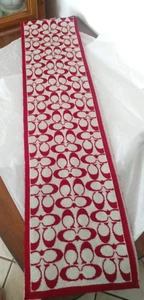 Damenschal Silber/Metallic Burgund/Coach C Wollmischung - Bild 1 von 8
