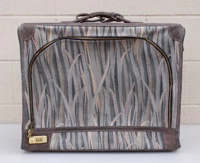 VINTAGE FRENCH LUGGAGE COMPANY "REEDS" SUEDE TAPESTRY 24" PULLMAN SUITCASE - Image 1 of 4