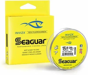 Seaguar InvizX Fluorocarbon Fishing Line 200 yd Spools CHOOSE YOUR TEST - Picture 1 of 1
