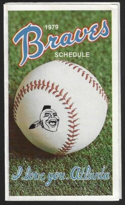 1979 Atlanta Braves MLB Baseball Schedule !!! Hubbard - Image 1 of 2