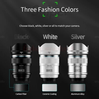 SIRUI Sniper Series 23mm 33mm 56mm F1.2 APS-C AF Lens For Sony E Fuji X Nikon Z - Image 1 of 4