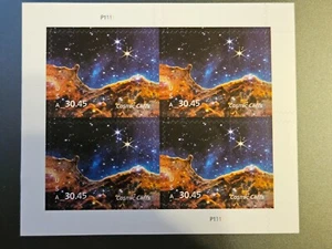 Cosmic Cliffs Priority Mail Express Postage Stamps, Sheet of 4, $121.80 value - Picture 1 of 2