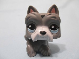 Littlest Pet Shop Gray Grey Scottie Dog 1860 Scottish Terrier Puppy Authentic