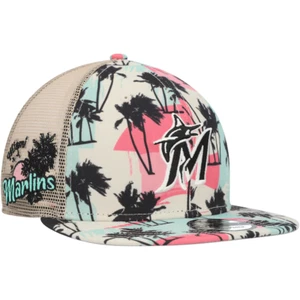 Miami Marlins New Era Retro Beachin' Trucker 9FIFTY Snapback Hat Cap MLB Floral - Picture 1 of 9