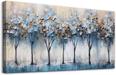 Pinturas de pared abstractas de árboles de colección 60x30 lienzo grande arte de pared marco de madera Foto 1 de 4