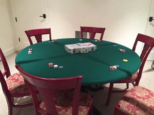 Felt Casino poker table cover fits 52" - 54" round glass table USA made FS - Picture 1 of 13