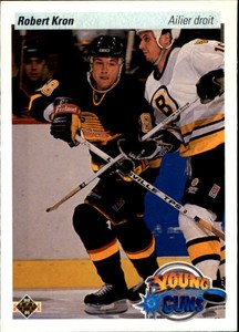 1990-91 (CANUCKS) Upper Deck French #528 Robert Kron RC