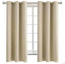 2 Panels Light Brown BGment Blackout Curtains - Brand New! Size 52 x 84