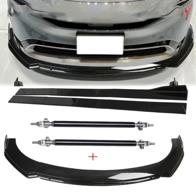 Front Bumper Spoiler Splitter For Toyota Prius 2011-2022 Glossy Black Body Kit Foto 1 de 4