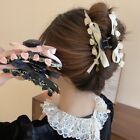 Fabric Bow Flower Bow Rose Hair Claws Bow Rose Hair Clips  Outdoor