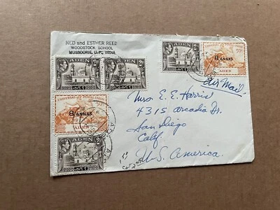 Aden 1950 Cover to US +Bi-Color Franking =KGVI #SG20X4 +UPU #SG34X2=24A Rate - Image 1 of 2