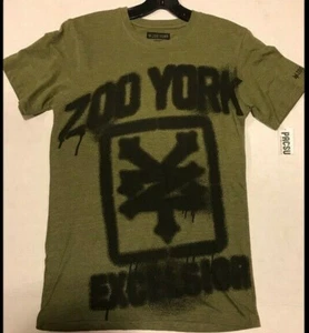 CAMISETA HOMBRE CHICOS ZOO YORK VERDE OLIVA SPRAY LOGO NUEVA $25 - Imagen 1 de 1