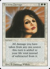 1X Reverse Damage - Revised Edition - Damaged MTG CARD