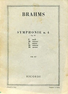 Brahms Johannes SYMPHONIE N. 4 - Picture 1 of 1