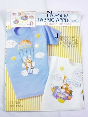 Daisy Kingdom No-Sew Fabric Applique Easter Airlines Bunnies and Planes  #6276 - Image 1 of 4