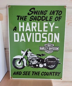 Harley-Davidson grün Metall Blech SCHILD - H-D - HYDRA GLIDE Harley Davidson - Bild 1 von 10