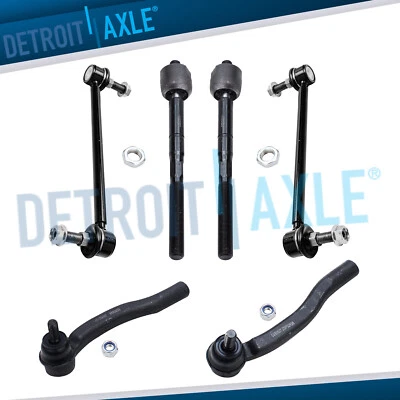 (4) Inner Outer Tie Rod Ends & Front Sway Bars for 2004 2005-2010 Toyota Sienna - Image 1 of 4