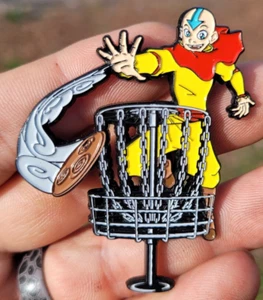 Top Quality Disc Golf Enamel Pin - Strong detailed swag for your bag - Airbender - Picture 1 of 2
