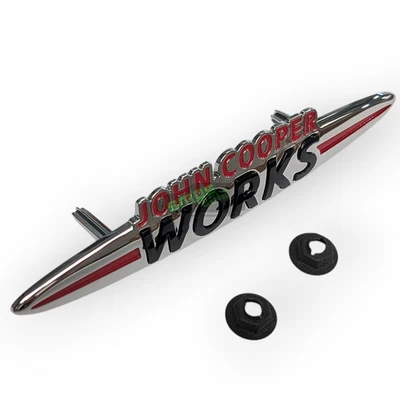 Distintivo griglia anteriore MINI JCW R56 F56 parte originale 51117232803 John Cooper funzionante - Immagine 1 di 4