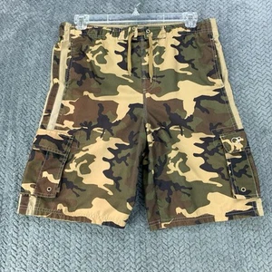 VTG OP Ocean Pacific Swim Trunks Men's 2XL 18 Camo Cargo Mesh Lined Surfing - Picture 1 of 12