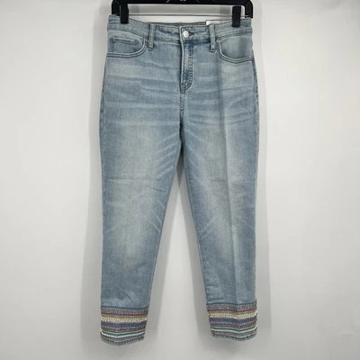 Chico's So Adelgazante Pierna Corta 4 Colores Dobladillo Cuentas Boho Festival Hippie Nuevo con Etiquetas Foto 1 de 4