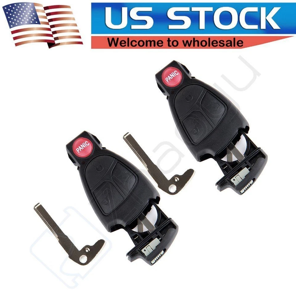 2 Mando a distancia llave carcasa mercedes-benz s500 c230 e320 1999 2000 2001 2002 2003 Foto 1 de 4