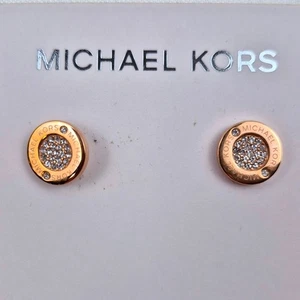 Michael Kors MK Plaque Rosegold Ohrstecker Kristalle MKJ3353791 Neu mit Etikett - Bild 1 von 3