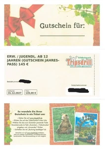 Tripsdrill Gutschein für eine Jahreskarte / Jahrespass für Erwachsene - Bild 1 von 1