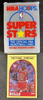 Juego completo de caja NBA HOOPS SUPERSTARS 1989 (100) MICHAEL JORDAN +++ casi nuevo o mejor Foto 1 de 4