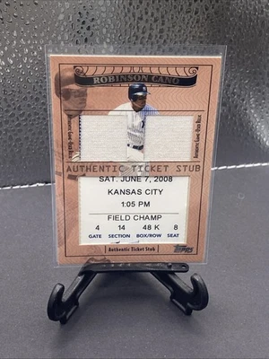2009 Topps Ticket To Stardom Robinson Cano Dual Game Used Jersey + Stub #23/224 - Image 1 of 2
