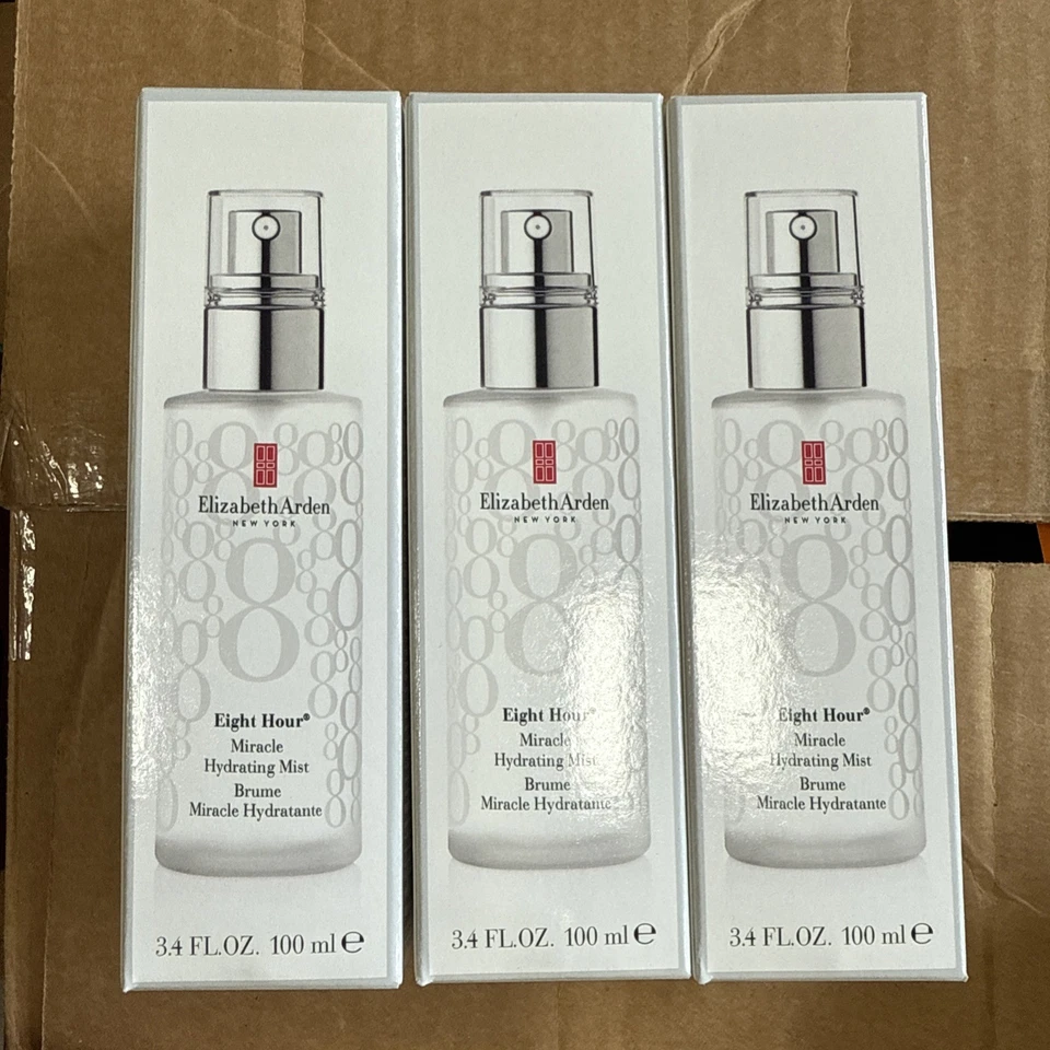 3 Bottles Elizabeth Arden Eight Hour Miracle Hydrating Mist 3.4oz./100ml - Image 1 of 1