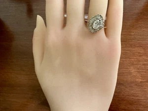 Sterling Silver 925 Oval Tapered Baguette CZ Ring Sz 9.75 - Picture 1 of 7