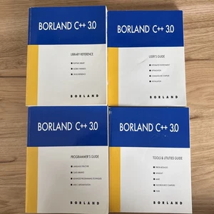Lot Of 4 Borland C++ 3.0 User Guides Programmer’s Library Reference Tools Guide - Picture 1 of 8