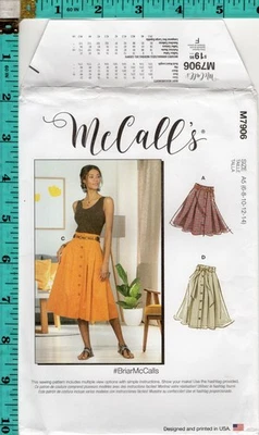 Misses' Skirts ©2022 McCall's Sewing Pattern M7906 6-14 NEW! UNCUT! FREE SHIP - Image 1 of 3