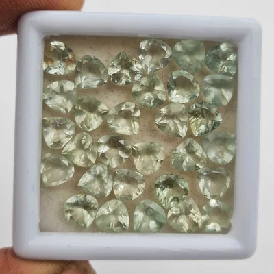 Натуральный зеленый берилл огранка сердце россыпью драгоценные камни лот 16 шт. 6 мм 10 карат - Изображение 1 из 3