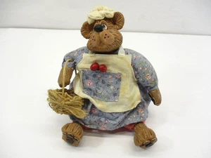 Grembiule abito Russ Berrie Kathleen Kelly Critter Factory orso cesto di mele *macchia - Foto 1 di 10