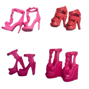 Barbie Doll Shoes Stilettos High Heels Platform Sandals Pink Fashion Accessories - Picture 1 of 9