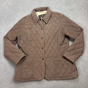 Barbour Jacket Womens Large Brown Quilted Hunting Field Country Coat Ladies - Picture 1 of 10