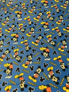 New Mickey Mouse 100% Cotton Fabric 3 Yards 31 Inches 44” Wide - Picture 1 of 5