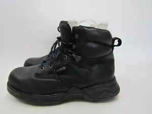 Wolverine Hombres Talla 11.5 Cuero Negro Compuesto Puntera Cordones Cómodo Trabajo Botín - Imagen 1 de 11