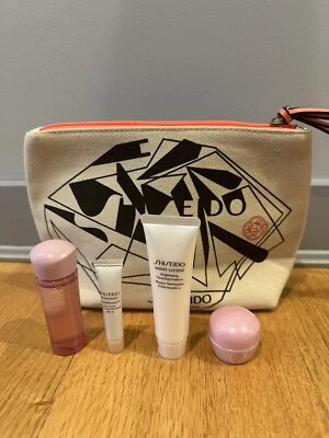 Shiseido Canvas Makeup Bag With Beauty Products - Image 1 of 4
