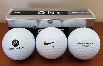 NEW Vintage NIKE ONE Vapor Speed 1 Sleeve Of 3 Golf Balls MOTOROLA PROMO NIB - Image 1 of 4